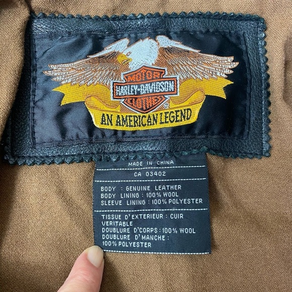 Harley Davidson L Limited Edition Moto Jacket Vintage black classic - Picture 9 of 12